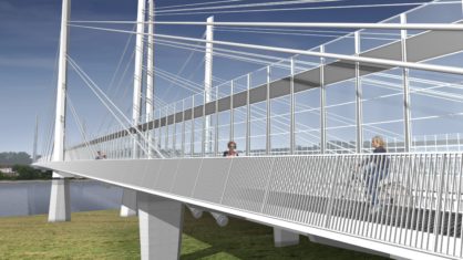 Visualisierung der neuen Rheinbrücke