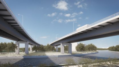 Visualisierung der geplanten Rudolf-Wissell-Brücke