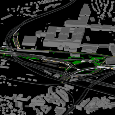 Visualisierung Umbau Autobahndreieck Funkturm A 100 in Berlin