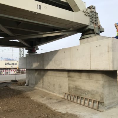 Hilfsbrücke für das Bauwerk K 30