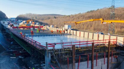 Arbeiten an der Talbrücke Volmarstein | März 2020