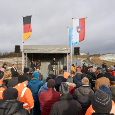 Verkehrsfreigabe der Ortsumgehung Kallmerode am 7. Dezember 2022