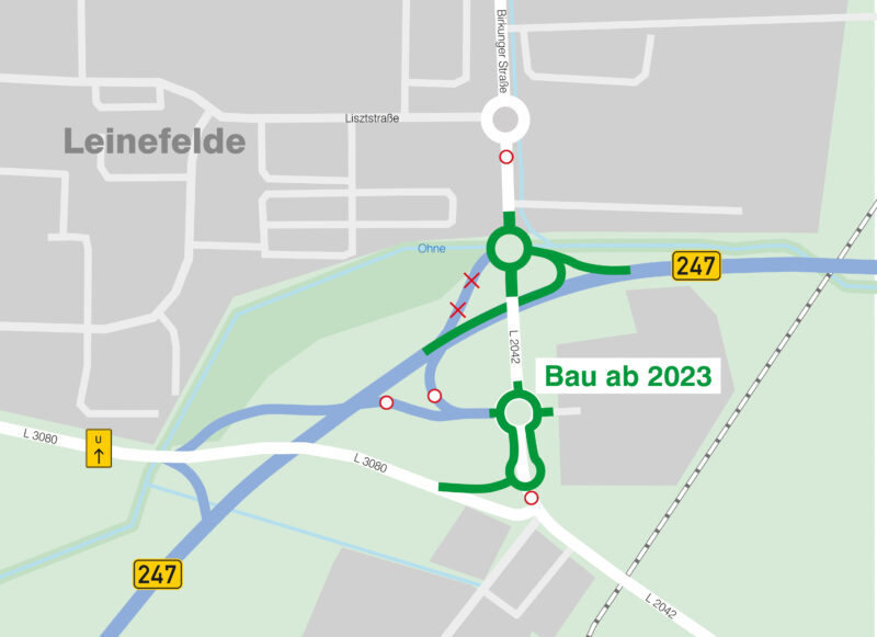 Umbau der Anschlussstelle Leinefelde