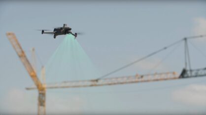 Drohnenbefliegung einer Baustelle | Bildnachweis: Screenshot Video Krebs&Kiefer