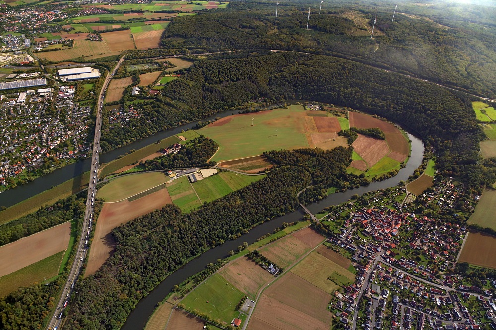 Die bestehende A 44 bei Kassel einschließlich der Bergshäuser Brücke über die Fulda I Bildnachweis: Hajo Dietz